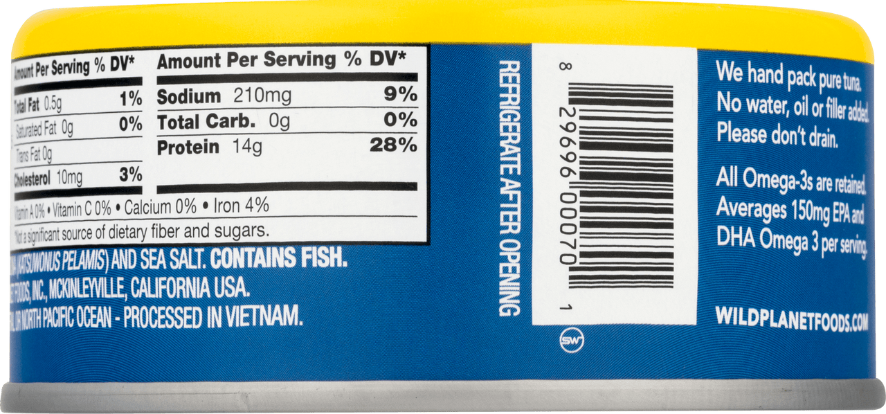 Wild Planet Skipjack Light Tuna Low Mercury (12x5 Oz)